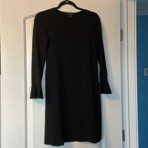 Anne Taylor Black peplum sleeve sheath dress